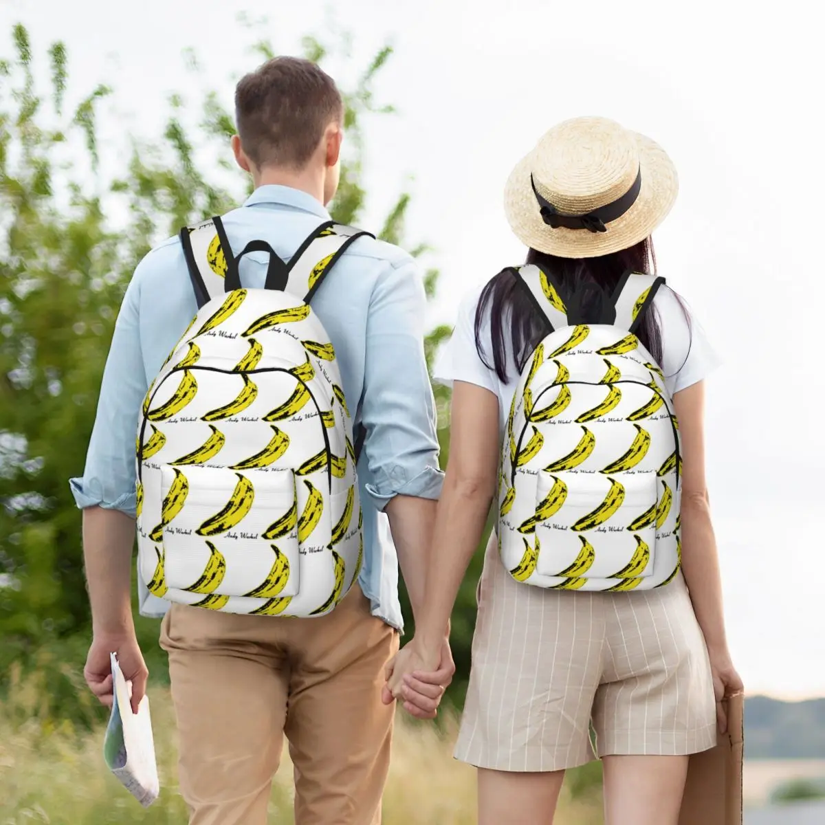 Andy Warhol Sunset Cat Cattle Banana Backpack Hot Sale Daypack Large Capacity BookBag School Bag Shoulder Bags for Men Women