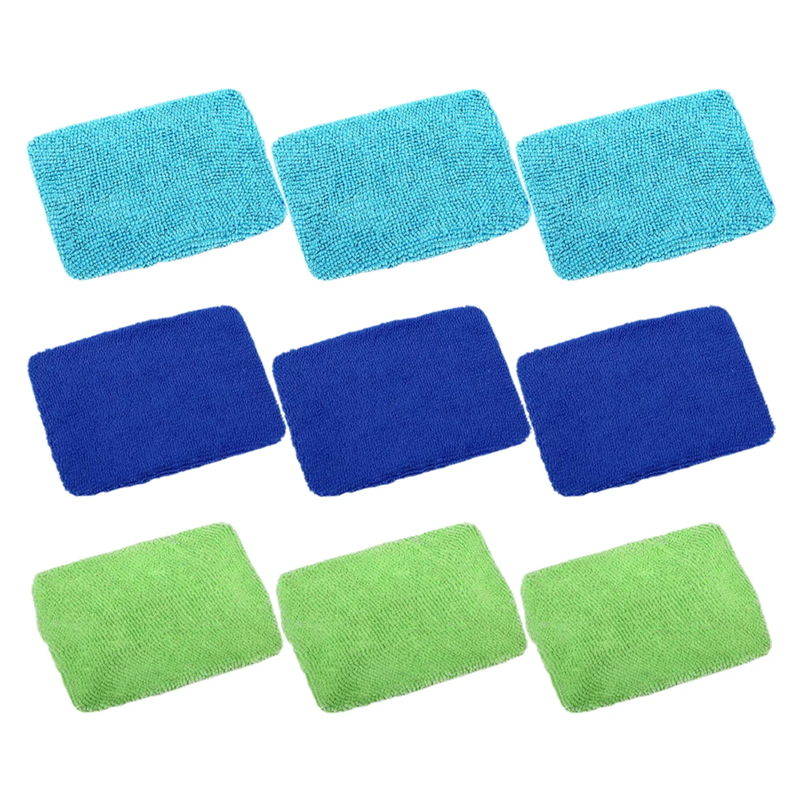 Paño de limpieza de ventanas para coches, 9 Uds., azul oscuro, verde, colores brillantes, accesorios de limpieza de coche duraderos y fiables
