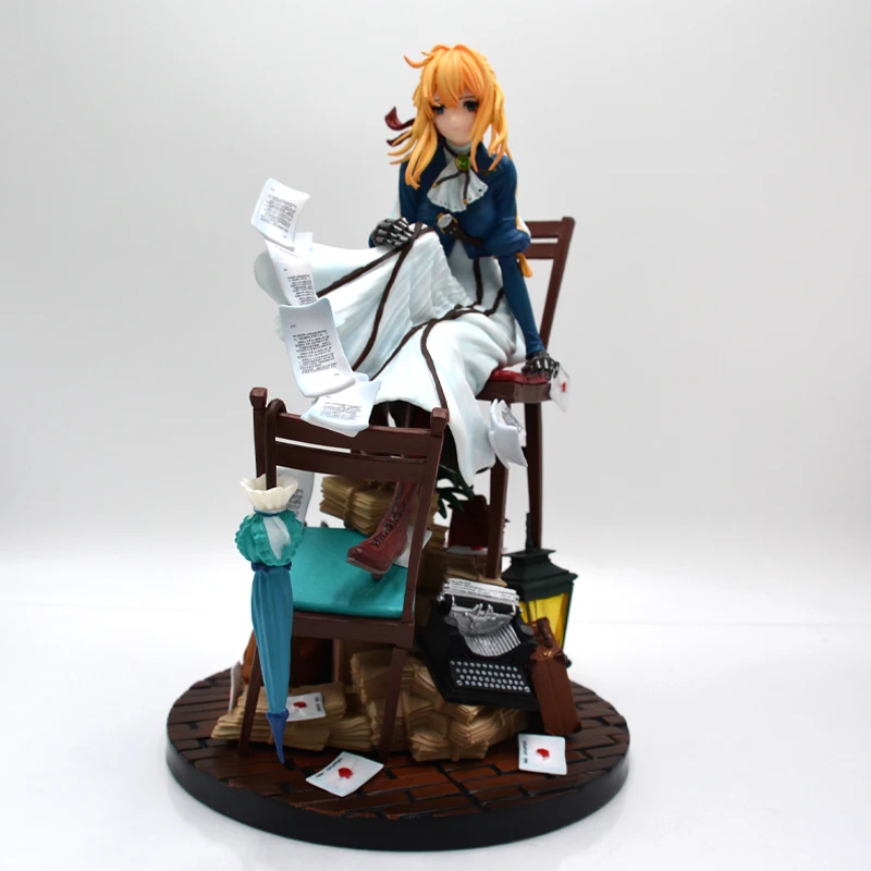 28cm Violet Evergarden Anime Girl Figure Gk Violet Evergarden Statue Action  Figure Reisalin Stout Ryza Figurine Model Toys Gifts