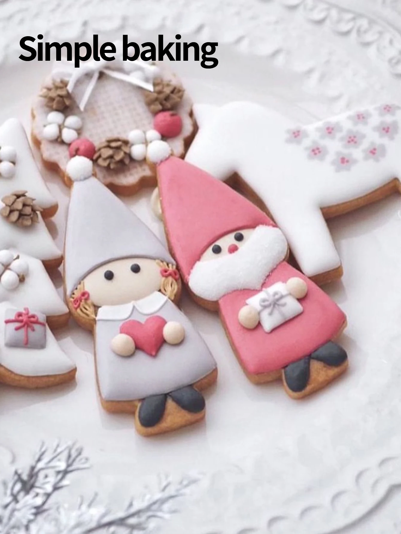 British-Style Pointed-Hat Santa Claus Cookie Cutter Christmas Kitchen Mold for Parent-Child Activities Christmas Decoration