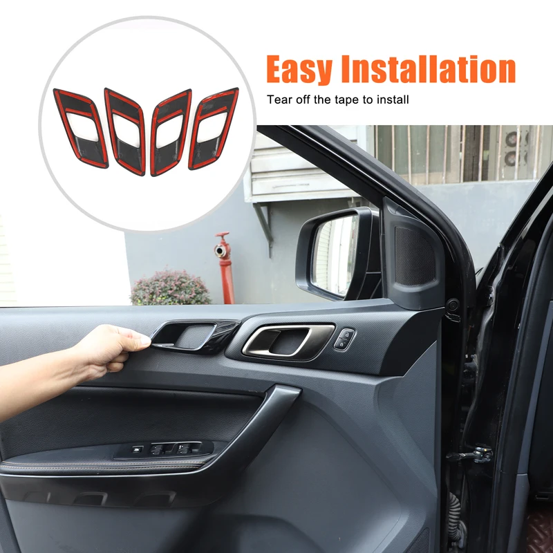 Car Interior Handle Decorative Frame Sticker Trim Cover Protective Covers Car Interior Accessories For Ford Ranger 2015-2021 3