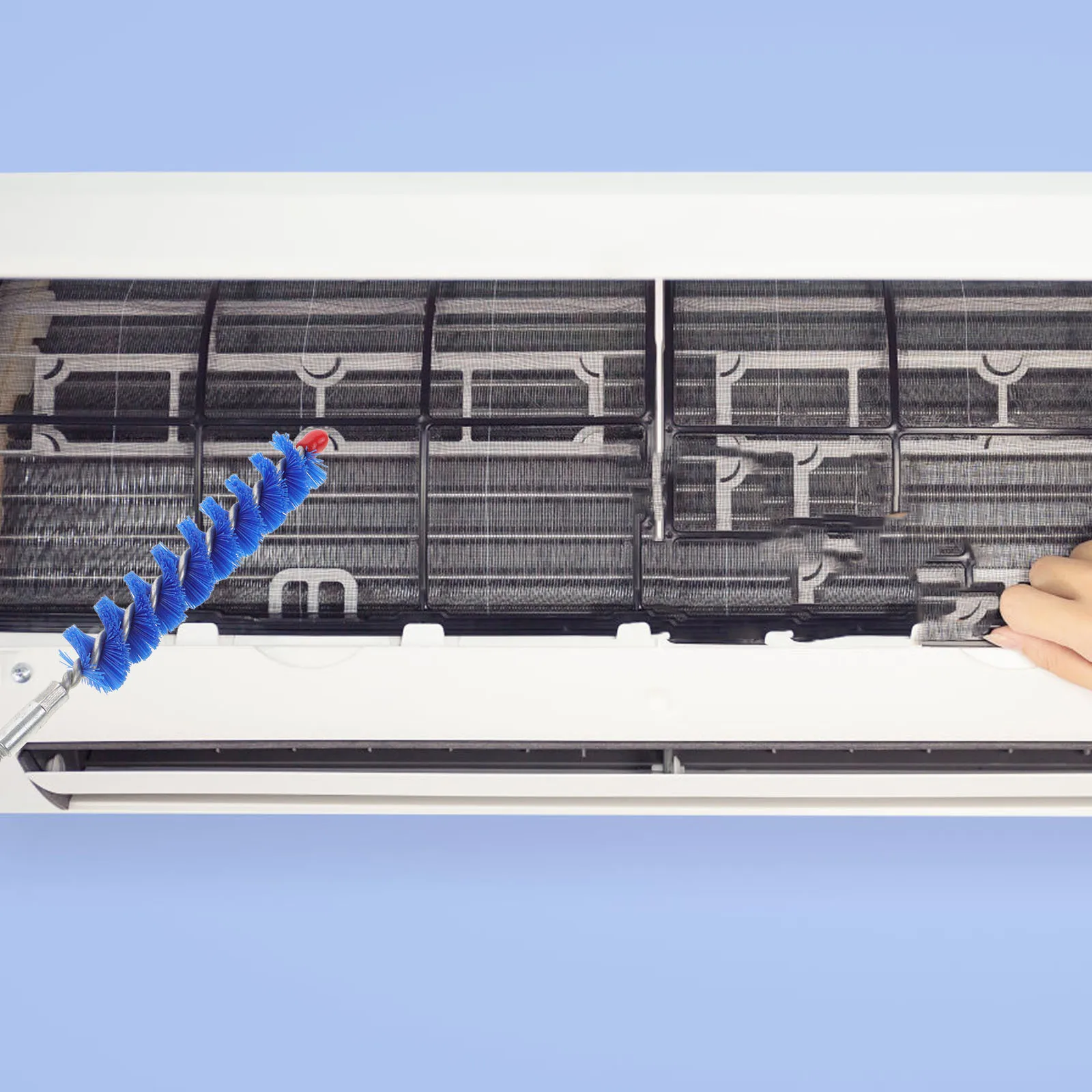 

Air Conditioner Condenser Brush Copper Pipe Cleaner Nylon Bore Brush Multifunctional Portable Tool Portable Cleaning Tool