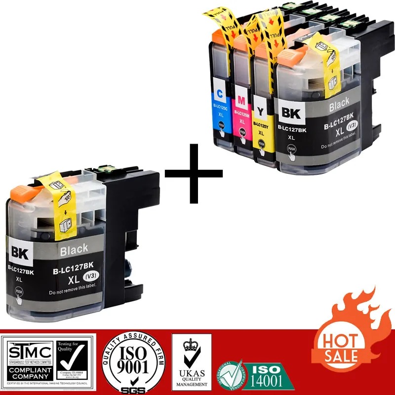 Compatible Ink Cartridge for Brother LC127 LC-127 LC125 LC-125 suit For Brother MFC-J4410DW/J4510DW/J4610DW /J4710DW/J6520DW