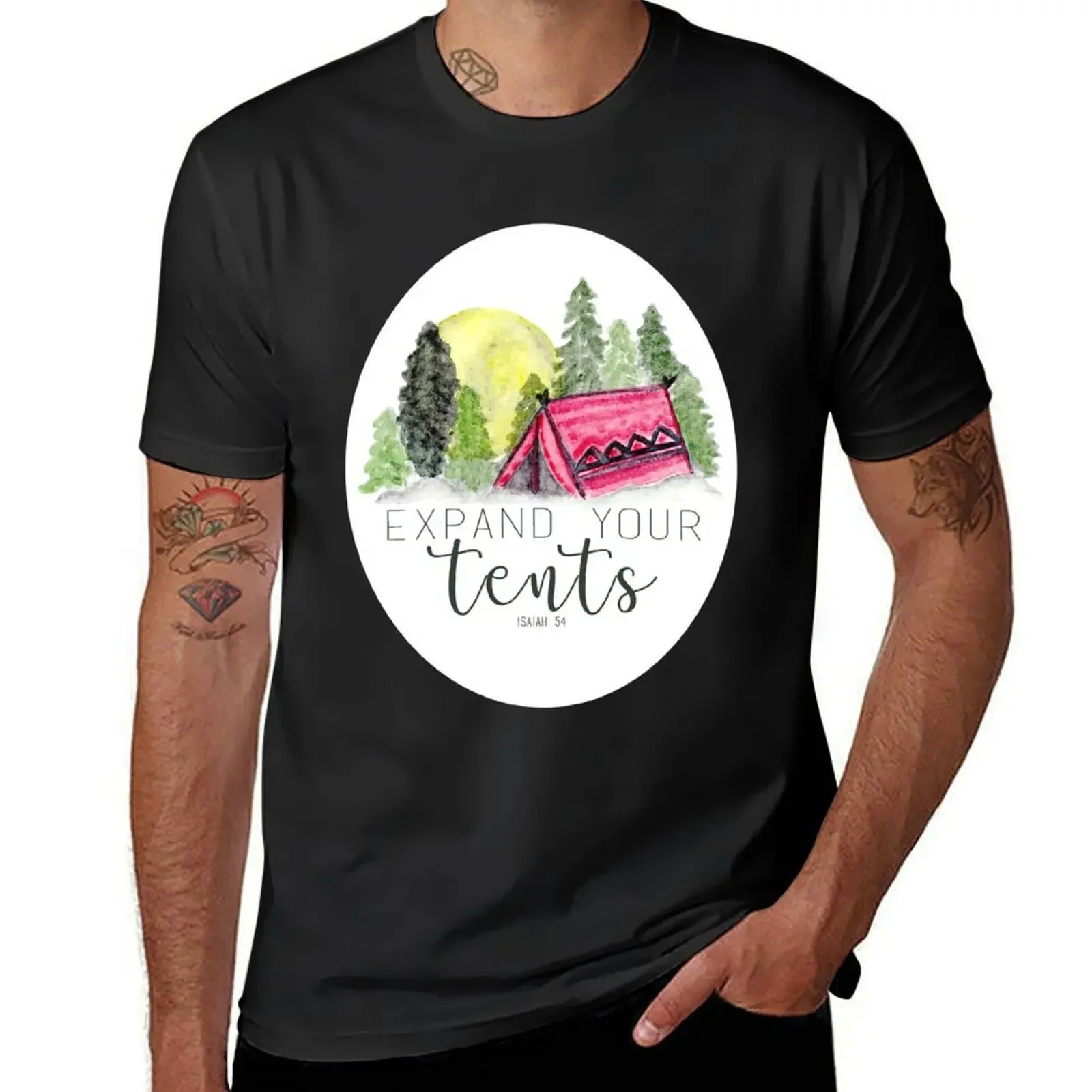 Expand Your Tents- Isaiah 54:2-3 T-Shirt summer tops vintage t shirts black t-shirts for men