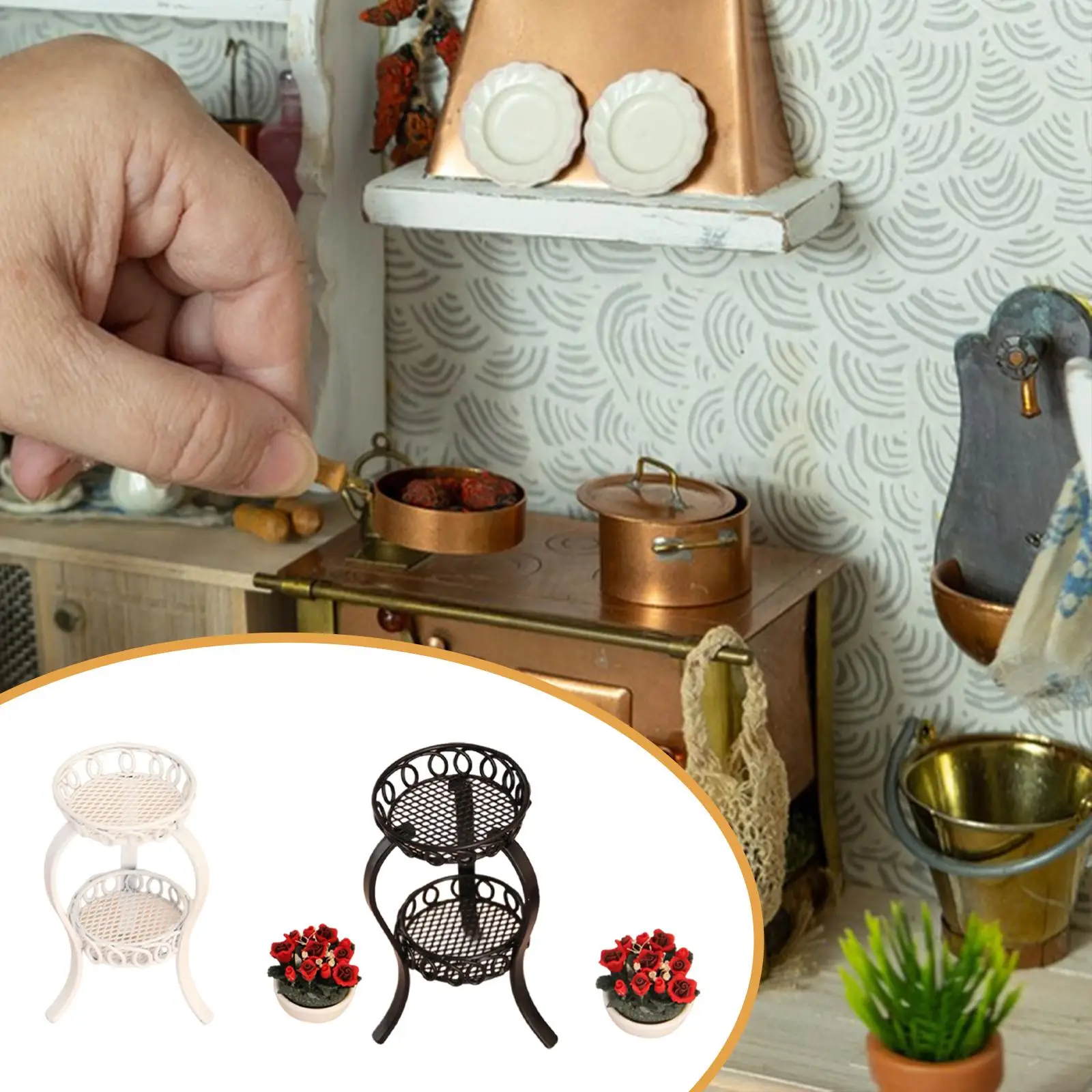 

Миниатюрный держатель для растений и бонсай, сделай сам, декоративный декор для кукольного домика, крошечная подставка для растений, мини-цветочный орнамент, искусственное растение