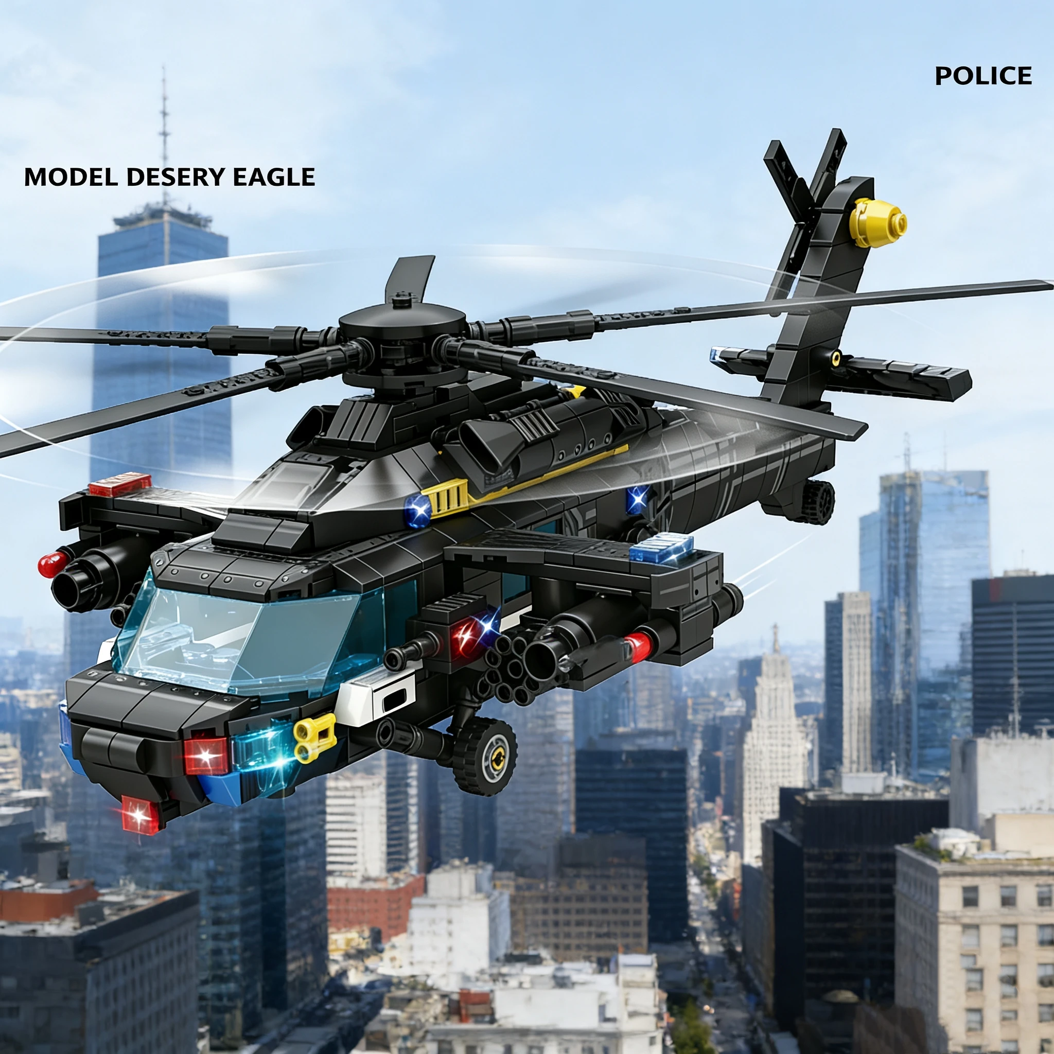 

1000+шт блоки для вертолетов спецназа | Прочный ABS | Подарок на День Благодарения и день рождения