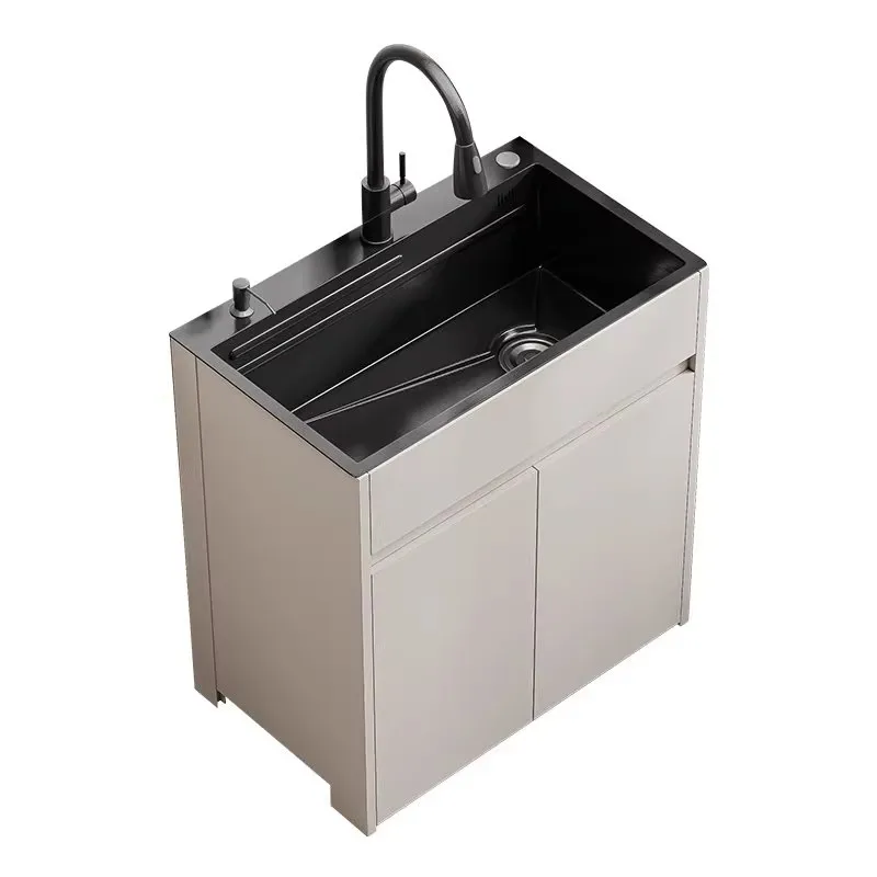 

Кухонная многофункциональная одинарная раковина, утолщенная большая одинарная раковина, встроенный шкаф для посудомоечной машины