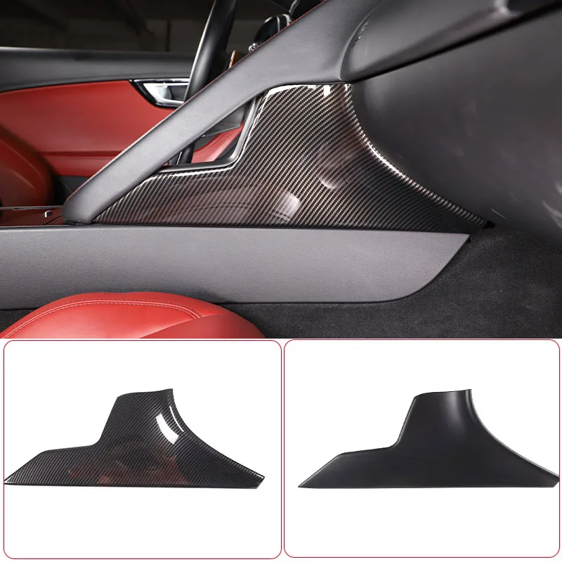 For Jaguar F-Type 2013-2024 ABS carbon fiber/Matte black Passenger Seat Knee Protective Panel Cover Interior Accessories