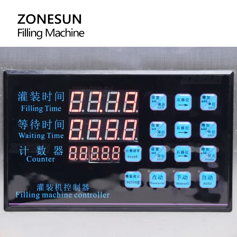 ZONESUN ZS-YTPPR2 Semi-automatic Filling Machine Cosmetics Equipment Juice Liquid Bottle Filler Manufacturing Machine