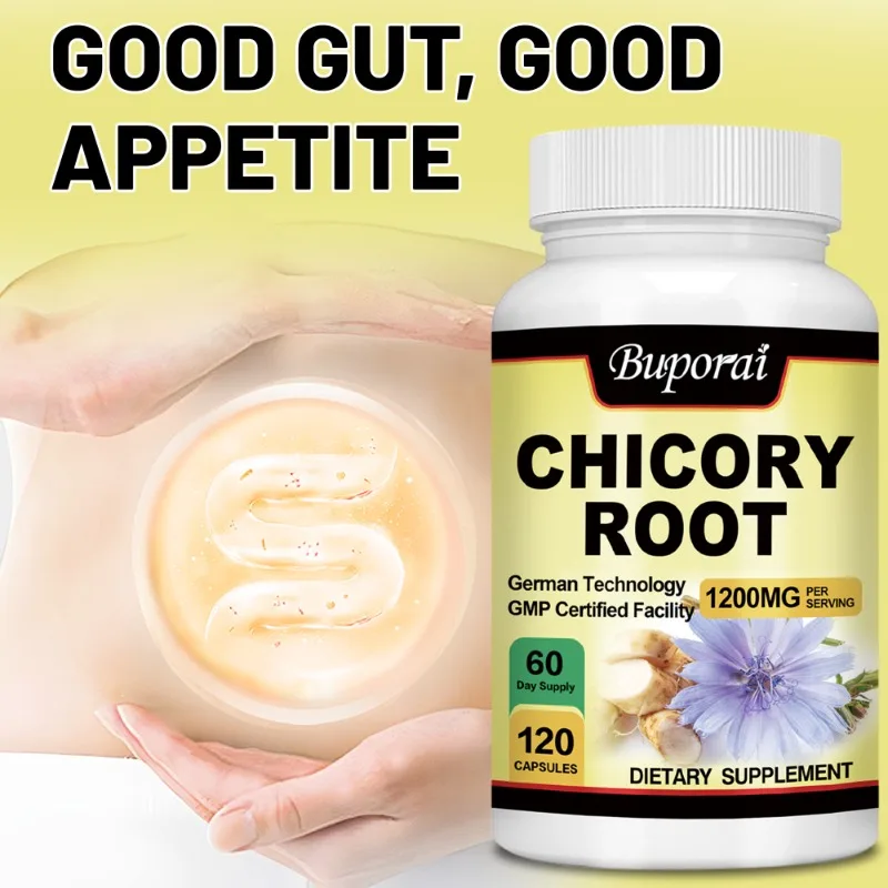 

Chicory Root - Supports Gut Health and Digestive System, Increases Energy - 120 Capsules