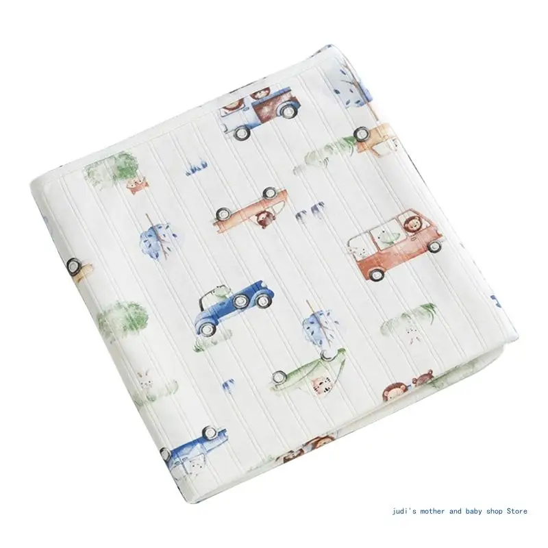 67JC Soft Print Cotton Swaddles Blanket for Newborns Comfortable and Breathab Quilts