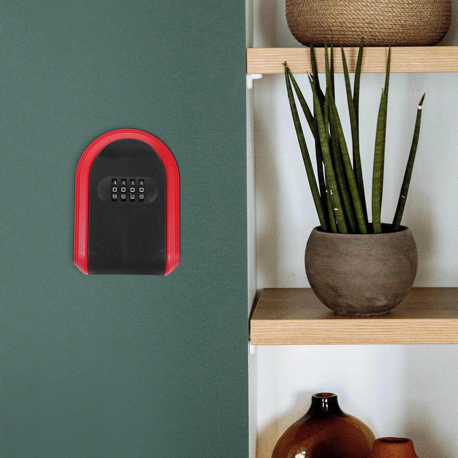 

Secure Key Hider Outdoor Wall Mounted Safe Box Customizable Combination Code Resettable Portable Easy Install Vacation Home