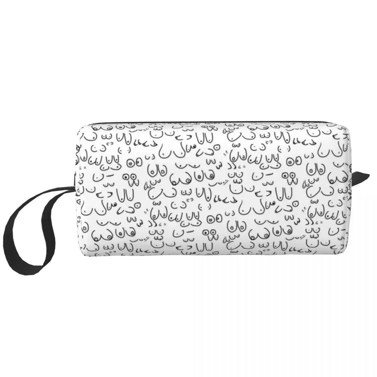 Different Sorts Of Boobs Pattern Makeup Bag Cosmetic Storage Dopp Kit Toiletry Cosmetic Bag for Women Beauty Travel Pencil Case