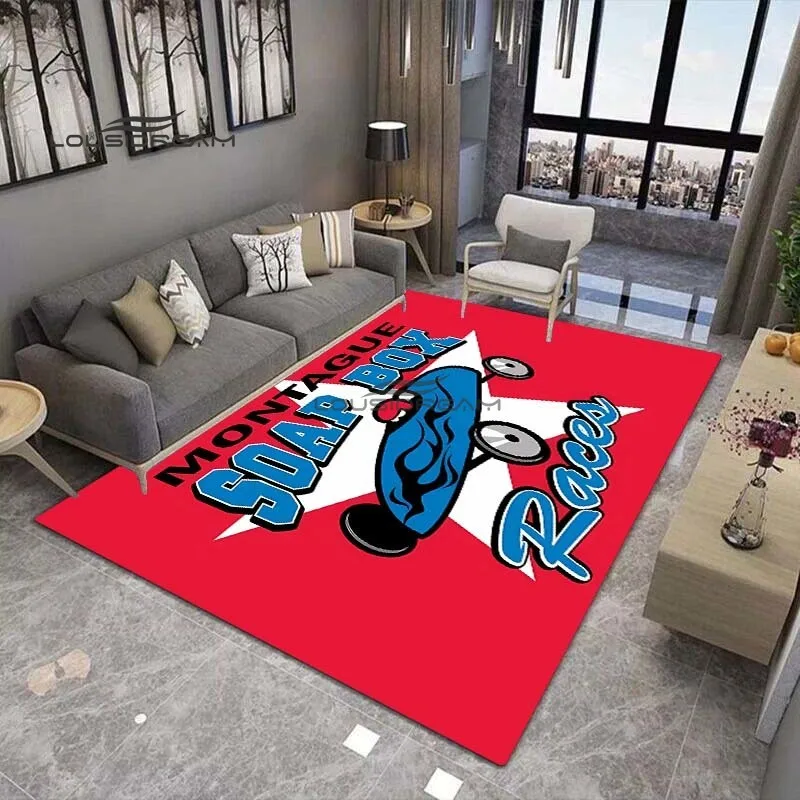 Soap Box Derby Rug and Carpet Fashion 3D Printing Decorate Floor Mat  Living Room Bedroom Decorate Large Area Soft Rug