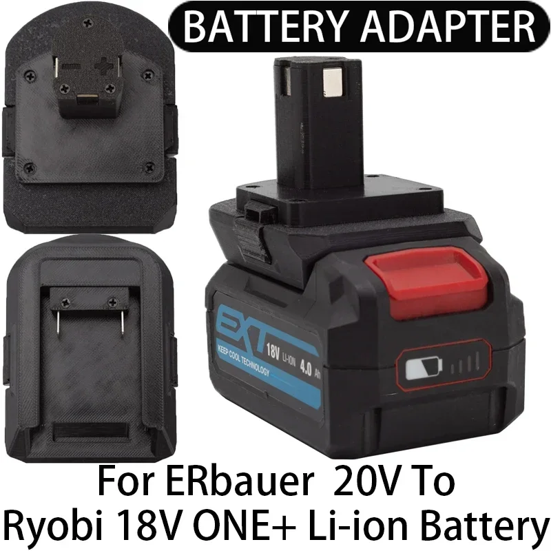 

Adapter/Converter for Ryobi 18V ONE+ Li-ion tools to Erbauer 20V EXT Li-ion Battery Adapter Power Tool Accessories