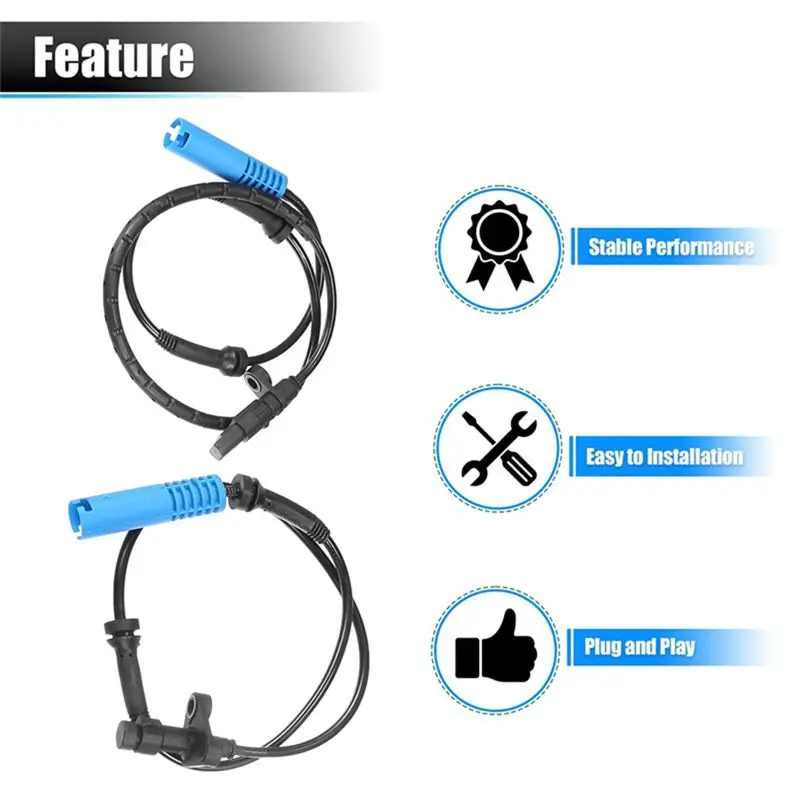 AEA7-4PCS السيارات اليسار واليمين ABS الاستشعار لسيارات BMW E39 525 528 540 34526756375 34526756376 #3