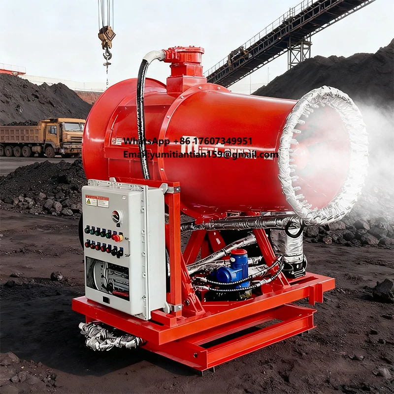

Lithium Battery Mine Explosion-proof 60m Remote Control Mist Cannon Protection Class IP56 Can Be Intelligent Timed Spraying
