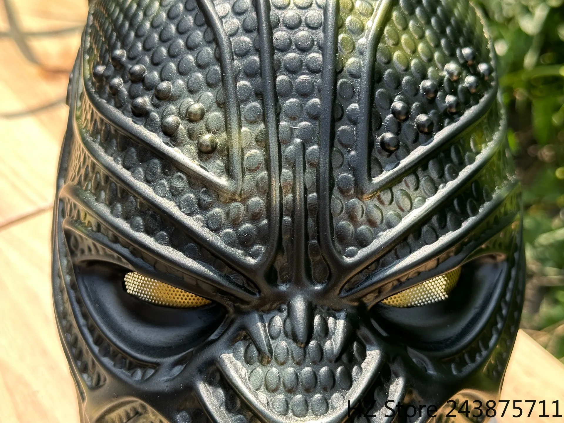 خوذة تنكرية لفيلم النمر الأسود، قناع لعب الأدوار من Marvel Erik Killmonger للهالوين مصنوع من الألياف الزجاجية قالب التقليب Panthera pardus