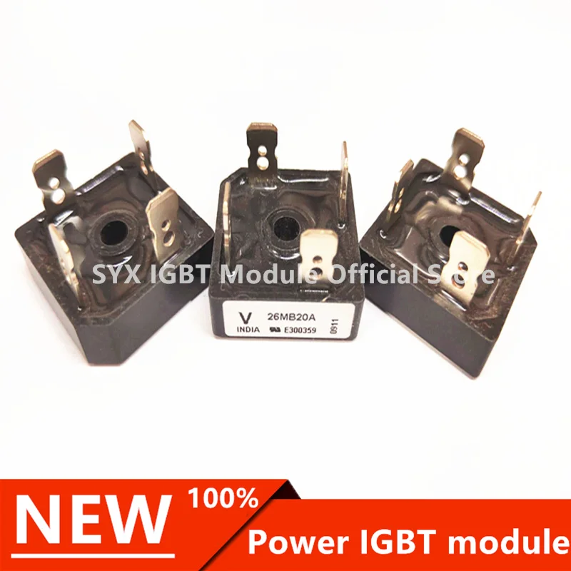 Audio Rectifier Bridge Module 26MB10A 20A 40A 60A 80A 100A 120A 160A 36MB100 36MB120 160 High Thermal Conductivity Packaging
