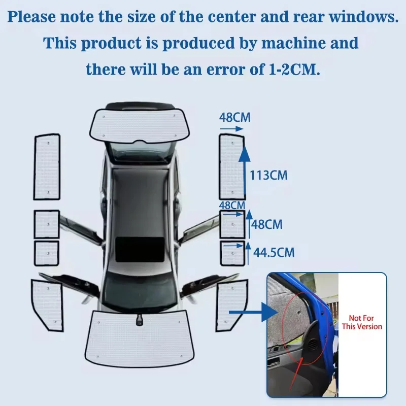 Window Shade Sun Visor For VW Transporter T5 LWB Multivan California 2003-2015 Auto Sunshades Insulation Interior Car Accessorie view 2