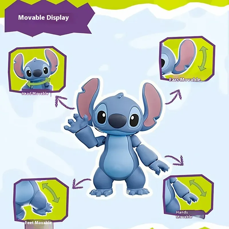 Genuine Stitch Assembly Model Kit Blind Box , Movable & Articulated Toy Gift For Kids
