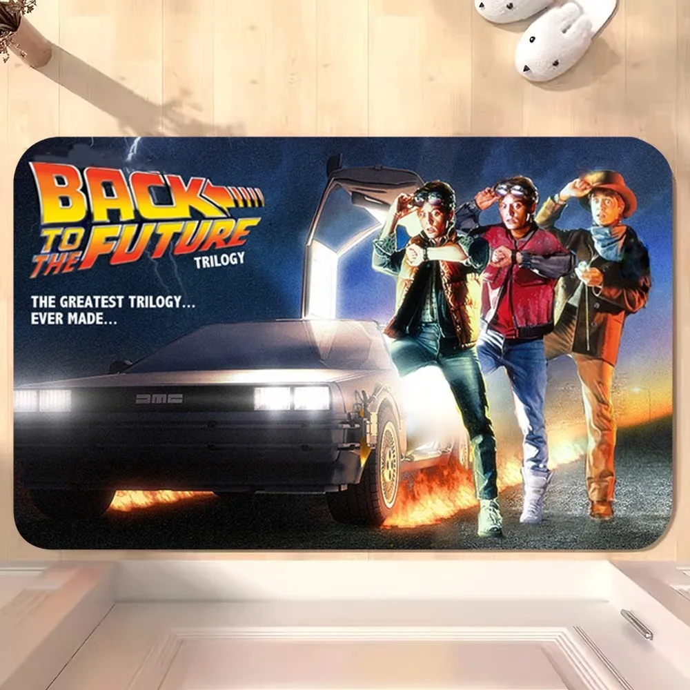 Back to the Future 3 Tv D Floor Mat Bedroom Kitchen Door Bath House Super Absorbent Foot Non-slip