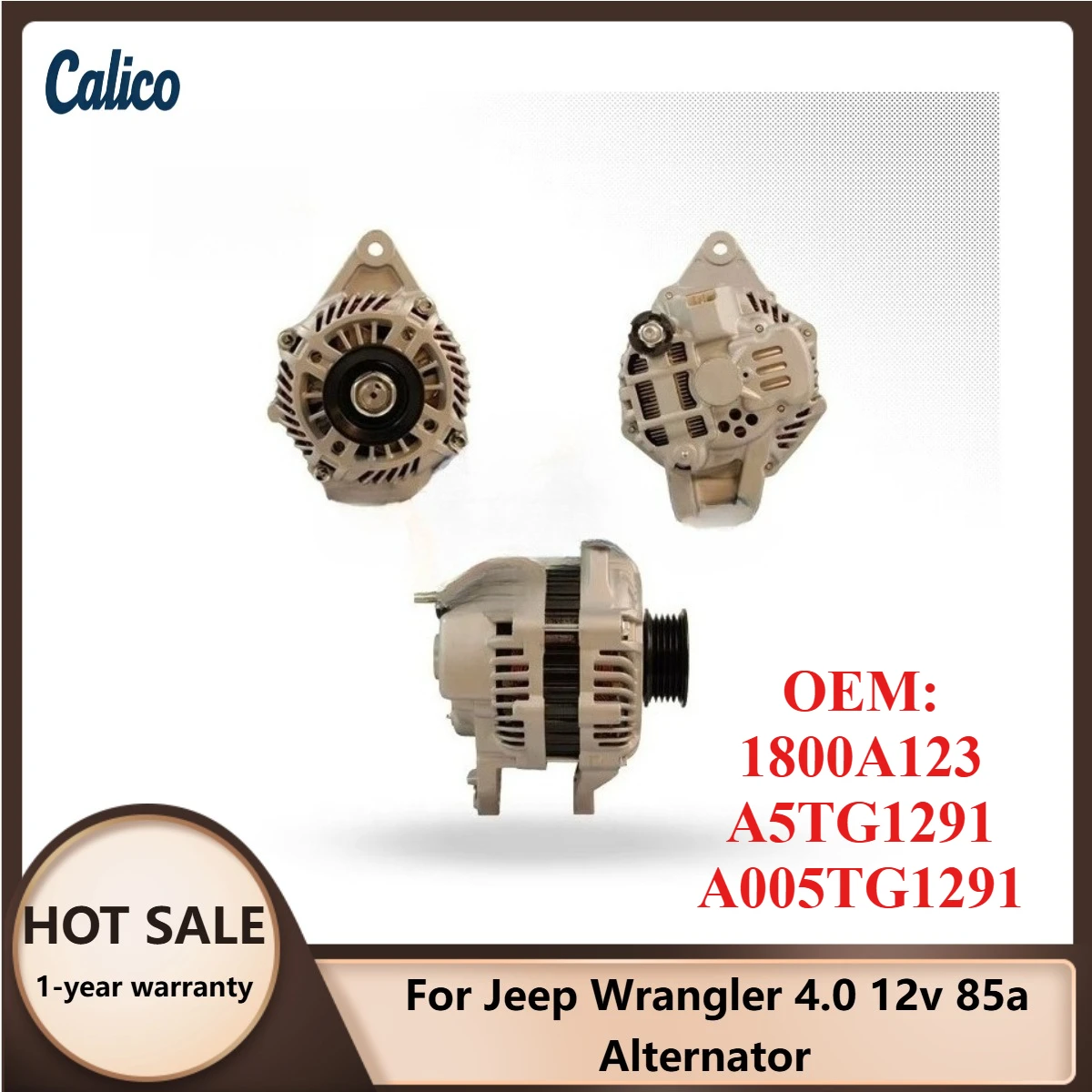 

Exclusive Production Suitable for Jeep Wrangler 4.0 12v 85a Alternator 1800A123 A5TG1291 A005TG1291