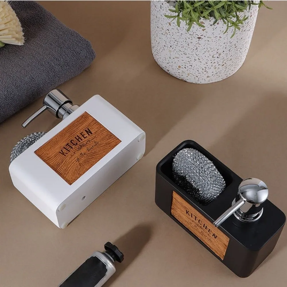 

Multifunctional Pump Head Kitchen Soap Dispenser ABS Sink Organizer Sponge Holder Press 160ml Liquid Soap Dispenser Restaurant