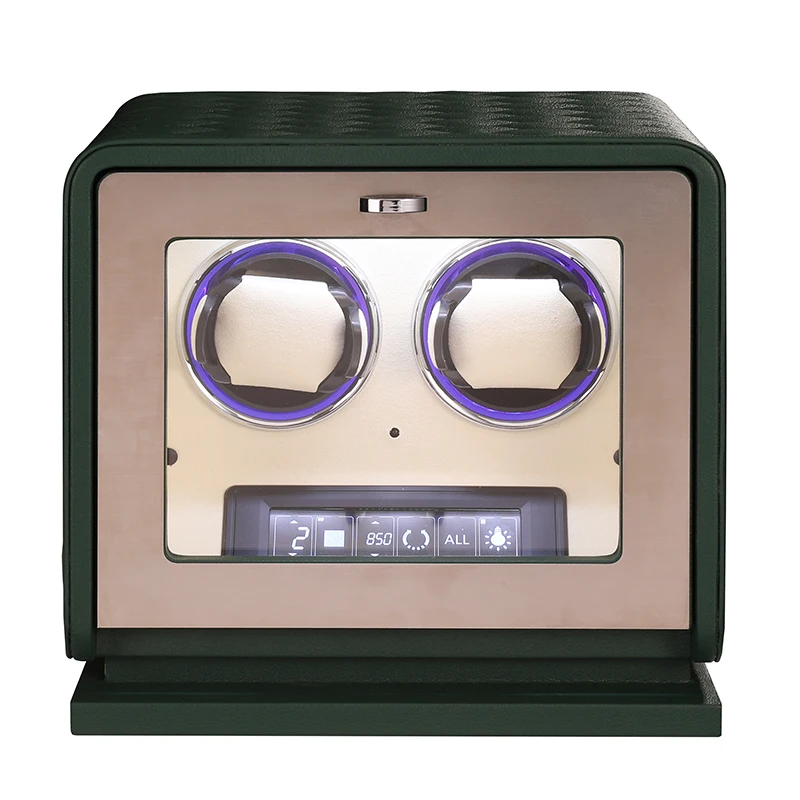 Eduin Double Modern Watch Winder Box Storage Touch Control Protective for 2 Watches