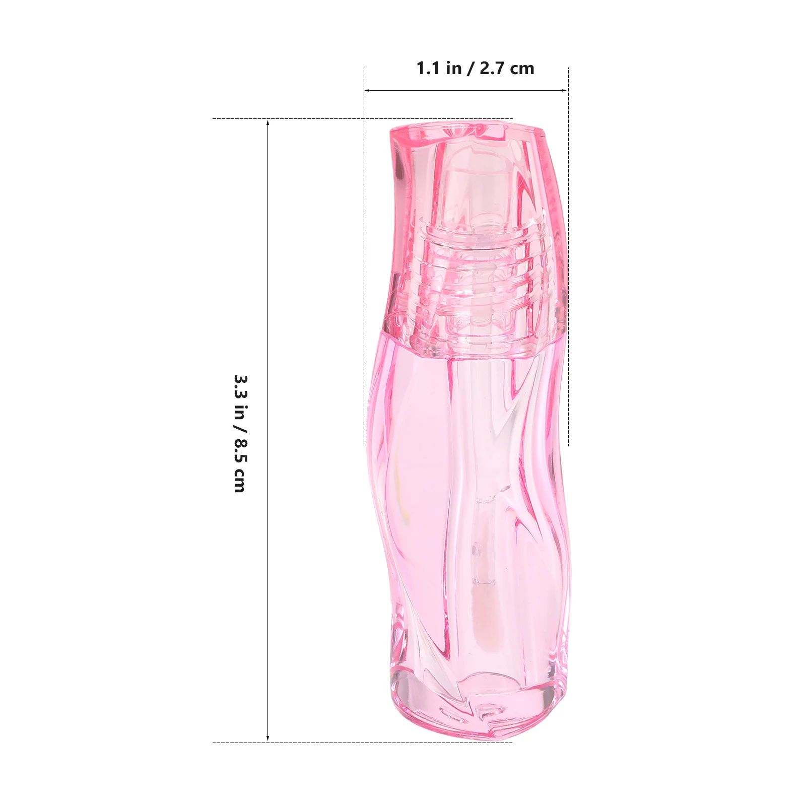 2 tubes de gloss à lèvres semi-transparents, forme torsadée, réutilisables, pour contenants de rouge à lèvres, kit de fabrication vide