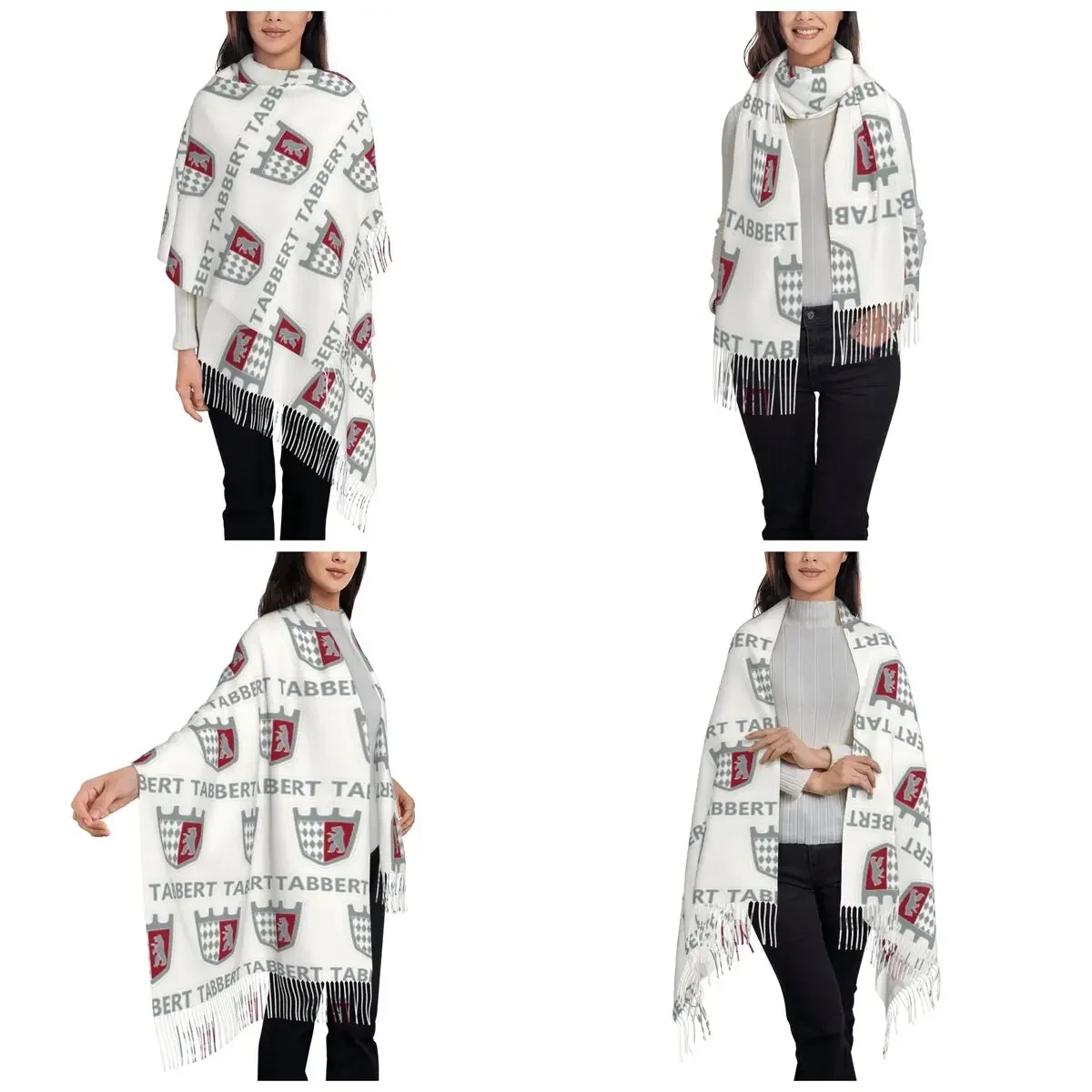 

Шарф с логотипом Tabbert, шарфы с кисточками для женщин, мягкие теплые шали и накидки, большая осенне-зимняя шаль