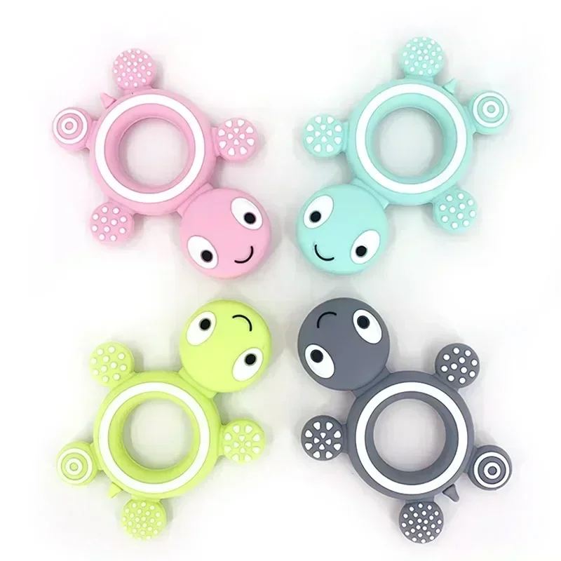 Silicone Baby Teethers Turtle 1PC Food Grade Tortoise Silicone Tiny Rod Children\'s Goods Nurse Gift Baby Teether Toys