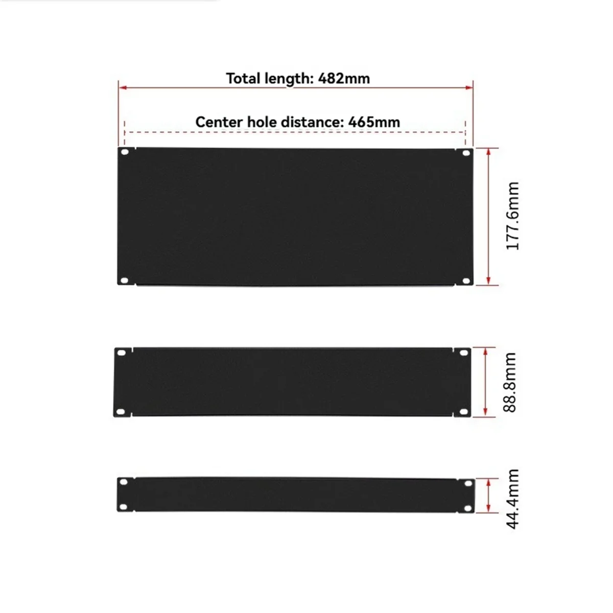 

Highly Recommended.3 Pcs 1U 2U 4U Blank Panel Metal Rack Mount, Filler Panel