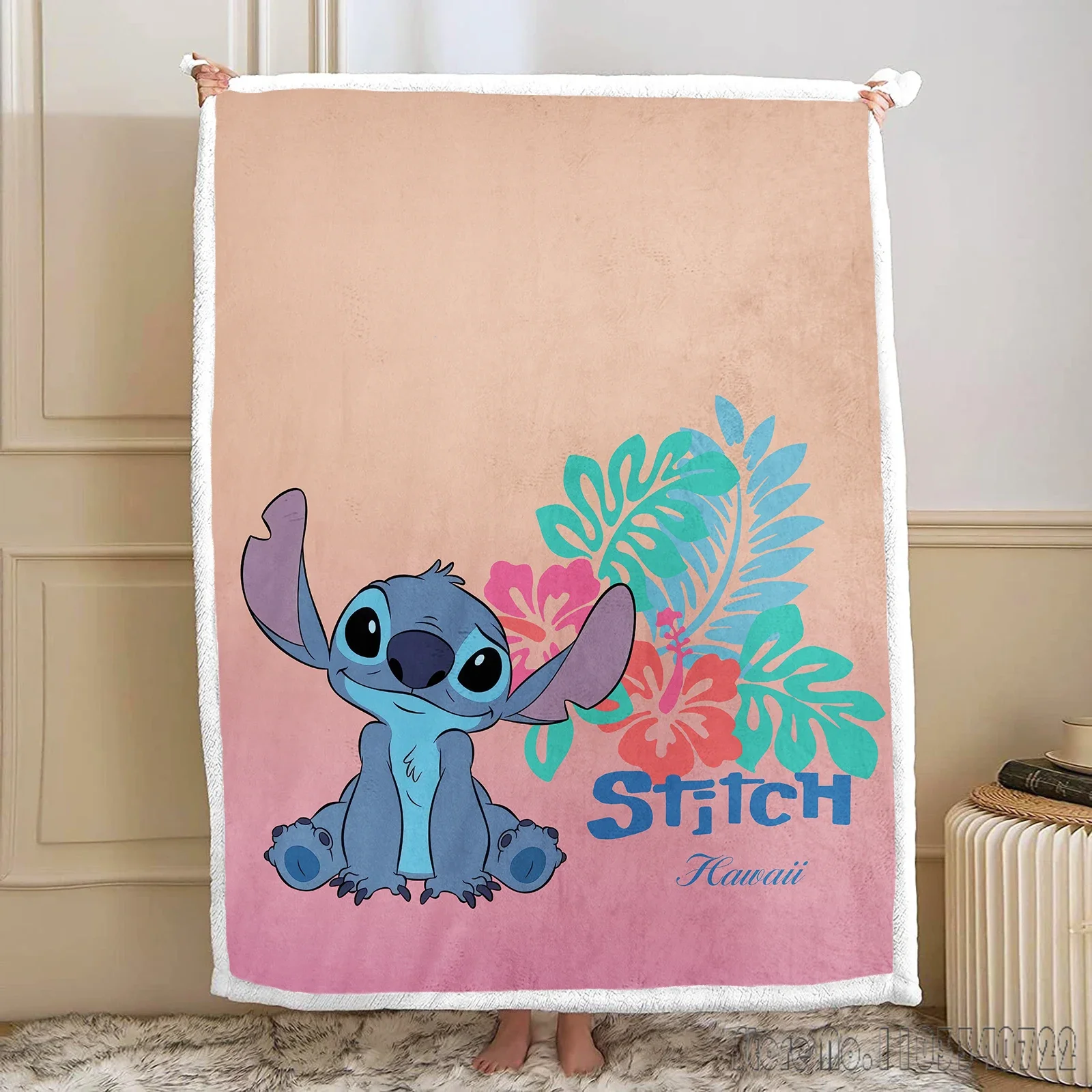 Stitch cobertores fofos dos desenhos animados macios para a pele crianças vários tamanhos bonitos impressos, lanches de inverno de luxo