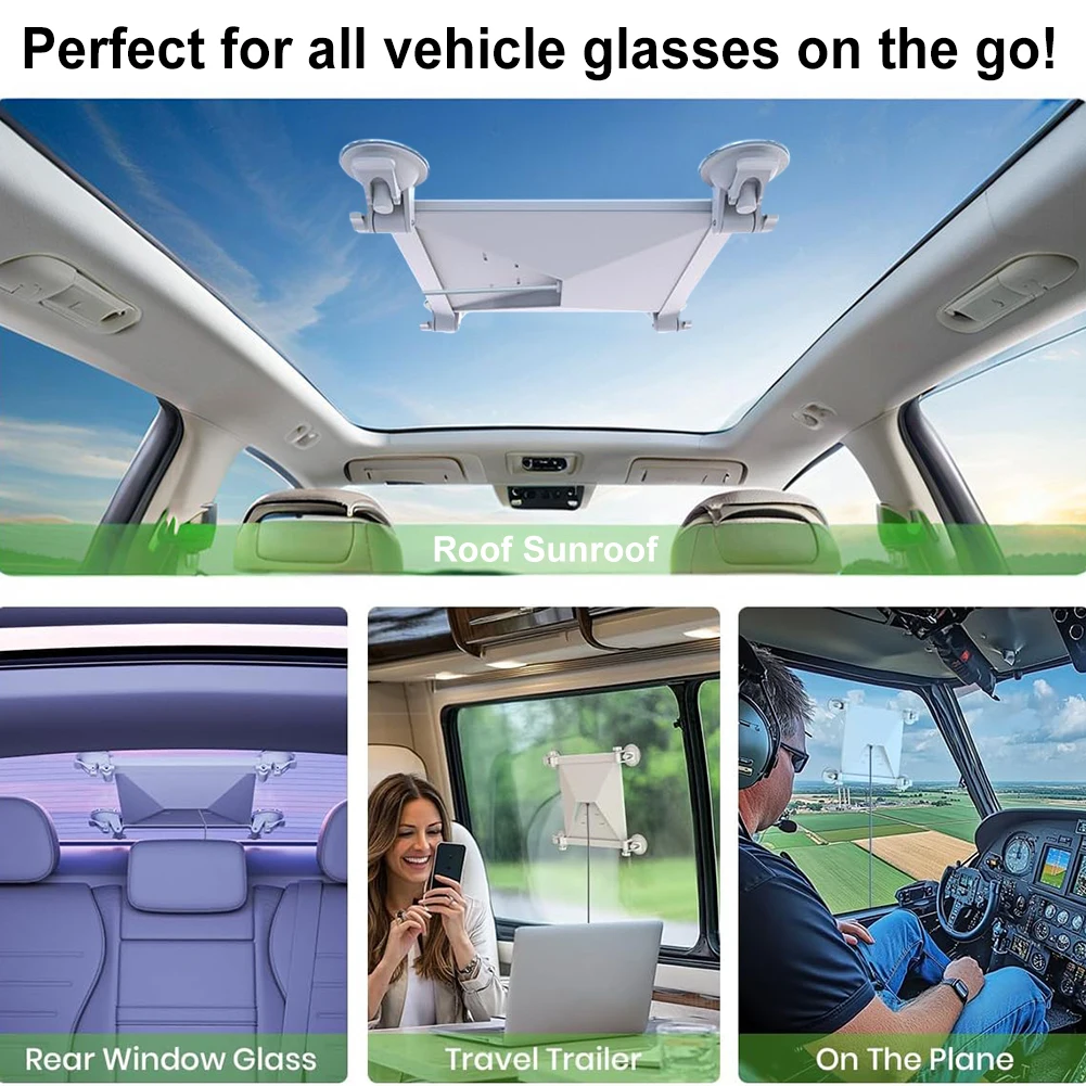 Starlink Mini Kit de montaje para coche, Starlink Mini soporte para coche con ventosa para techo solar, soporte satelital con ventosa para coche, ajuste Flexible