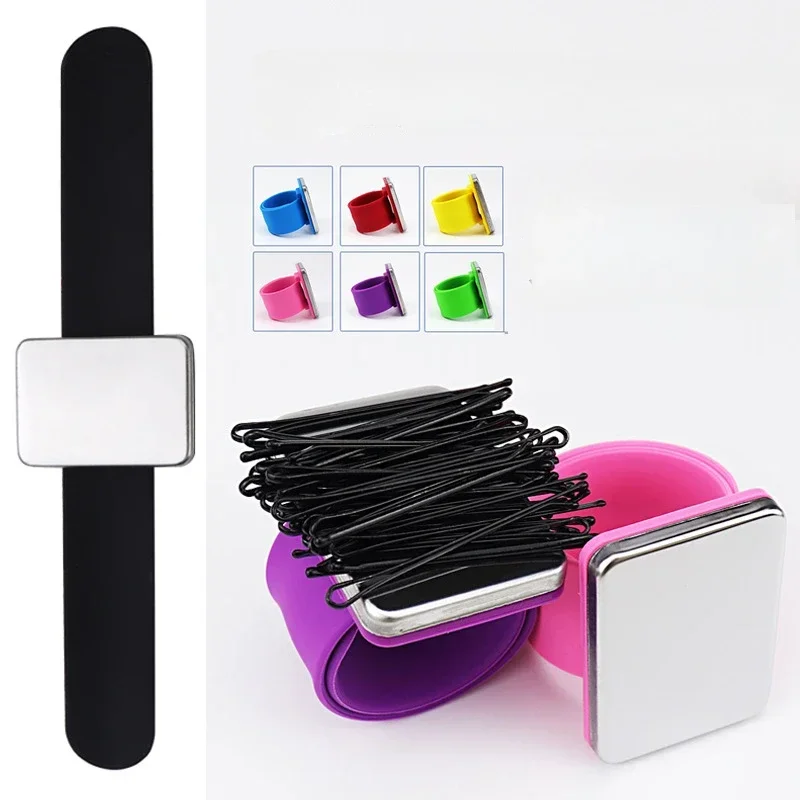 Hair Accessories Magnetic Bracelet Wrist Band Strap Belt Hair Clip Holder Barber Hairpins Hairdressing Spot Salon Styling Tools