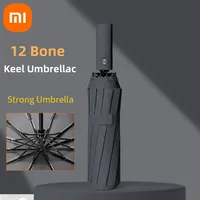 Xiaomi MIJIA 12 Bone Solid Color Automatic Umbrella Collapsible Large Size Sunshade UV Protection Business Men And Women