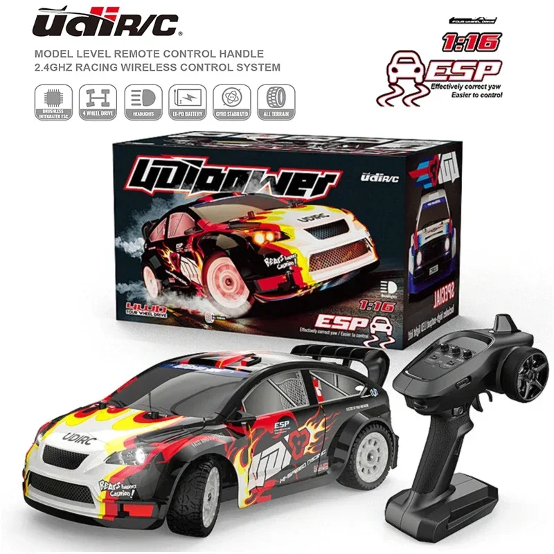 UDIR/C UD1604 Pro RC Racing Car 1/16 60km/h RC Car High Speed 2.4G Brushless 4WD Drift Remote Control Drift Car Toys For Boys