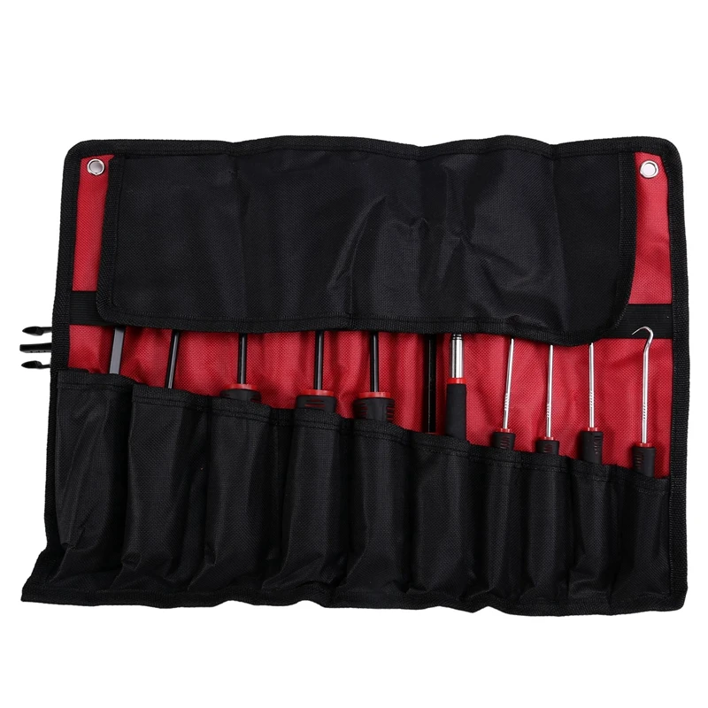 11-Piece Automotive Hook And Pick Tool Set Heavy Duty Insulated Non-Electric For O-Rings Washers And Micro-Type Parts