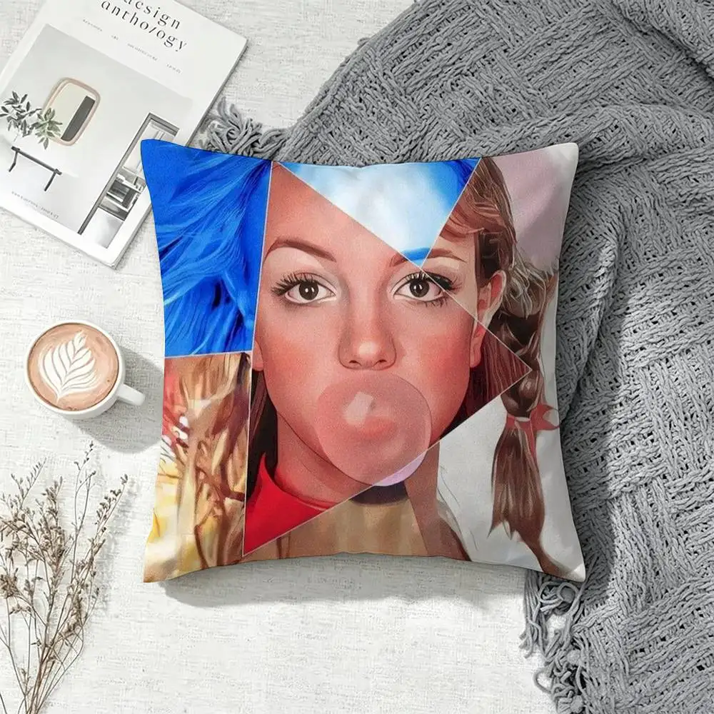 Pop Singer Britney Spears  Square Double-Sided Printed Pillow Case Sofa Cushion Cover Bedroom Bedside Decor