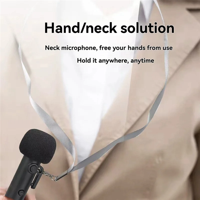 

【Must-Haves】Neck-Hanging Microphone With 3.5Mm Converter Adapter Wireless Teaching Microphone Outdoor Live Broadcast Microphone