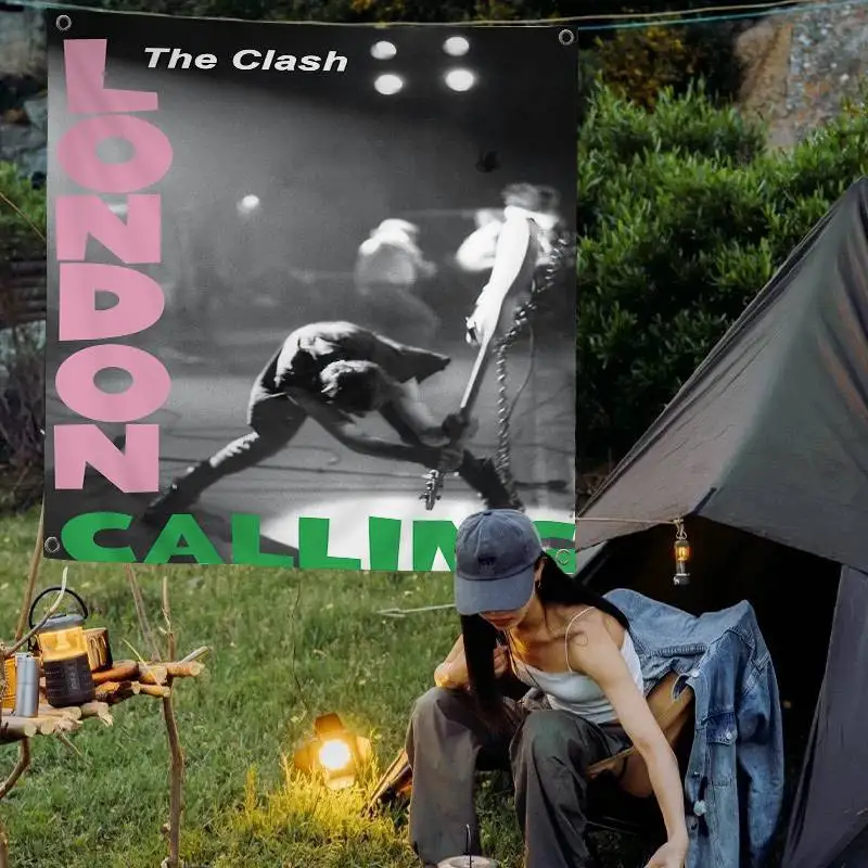 Clash The Band DIY Flag For Family Group Photo Living Room Home Dorm Decor Wall Art Decor Banner