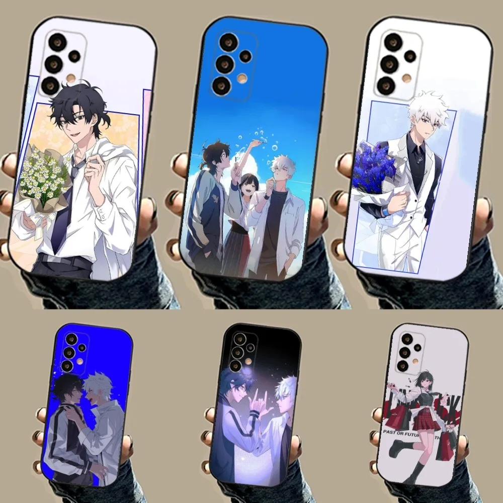 Anime Link Click Time Agent Phone Case For Samsung S24,23,23,22,30,21,10,9,Note20 Ultra,Lite,Ultra,5G,Plus,FE,Black Soft Case