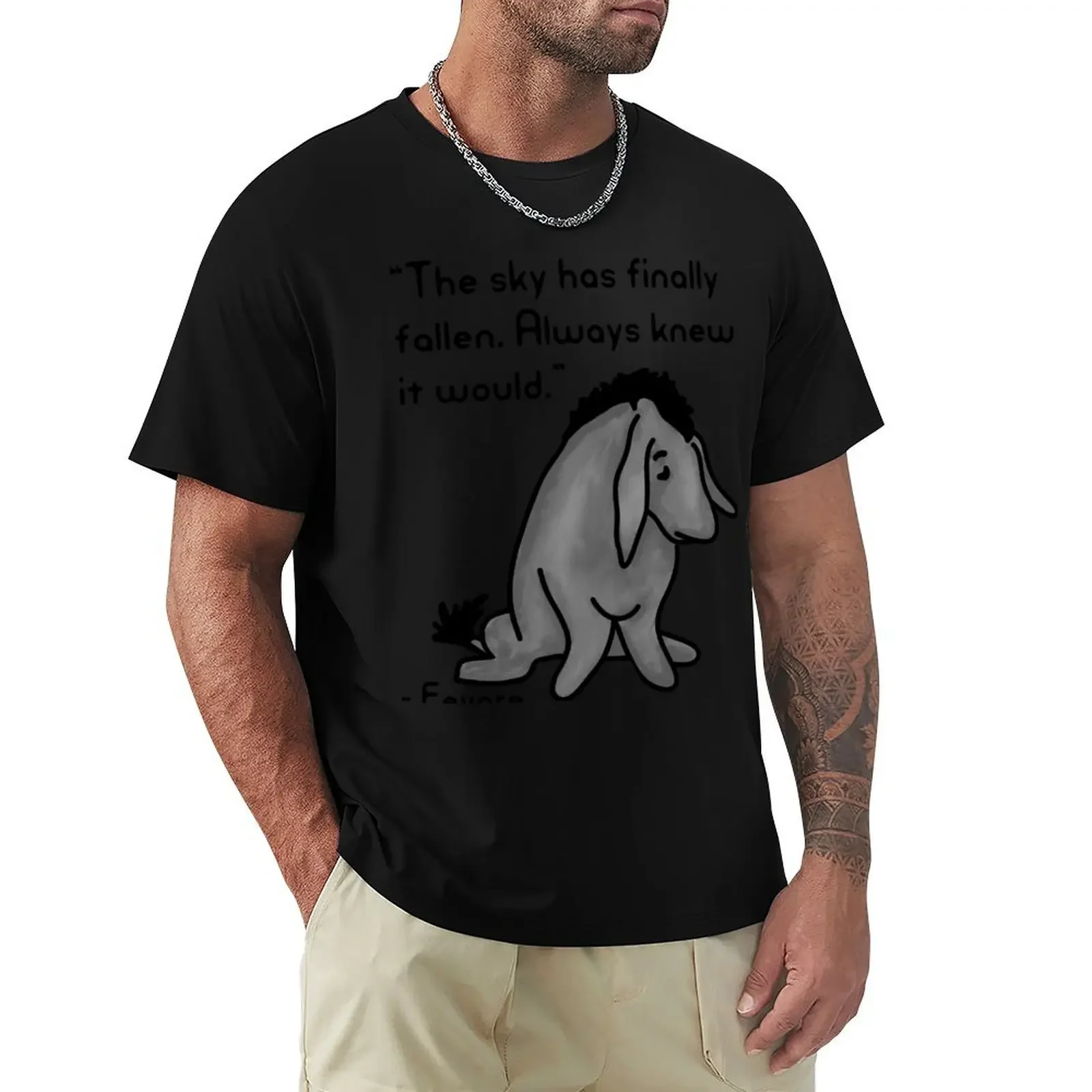 Eeyore Quote T-Shirt graphic shirts plus size clothes T-shirt men