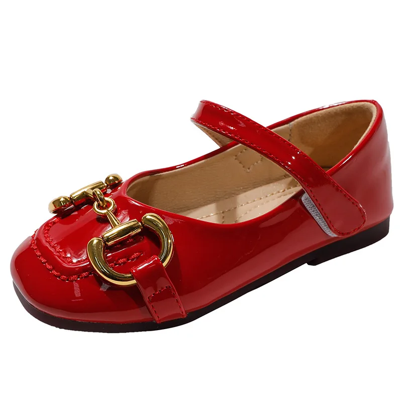 Qunq – petites chaussures en cuir à semelle souple et caoutchouc pour filles, édition coréenne, jolies chaussures pour enfants, quatre saisons,