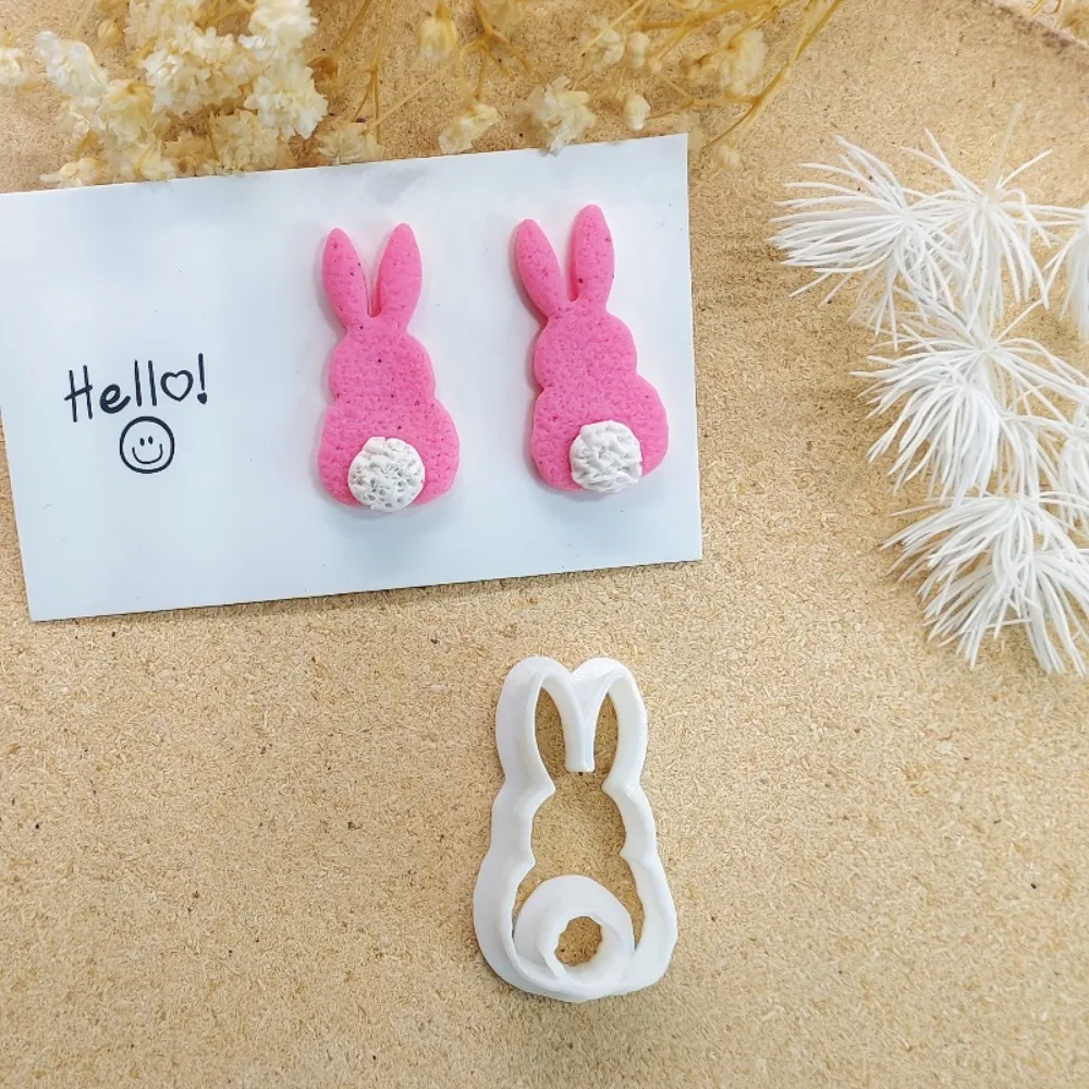 

1 шт. пластиковая форма-резак для глины в виде пасхального кролика для изготовления украшений, подвесок, бижутерии, праздничных поделок, подарков на Рождество и День святого Валентина