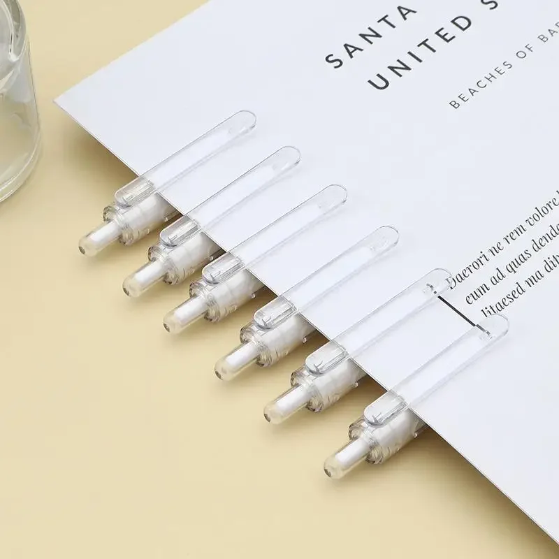 5/10 قطعة أقلام هلام الأبيض الصحافة نوع 0.5 مللي متر الحبر الأسود امتحان الطالب الكتابة لوازم مكتب قلم توقيع القرطاسية المدرسية