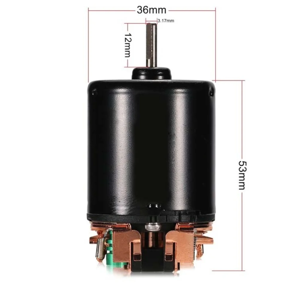 FATJAY 540 Replaceable Carbon Brush 35T 80T Brushed Motor for Climbing RC Boats SCX 10 CC01
