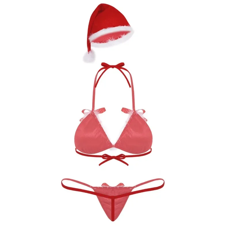 Sexy Lingerie Bikini Set Christmas Uniform Temptation Pajamas Women Skirt Cosplay Role-playing Women\'s Suit Anime Lingerie Porn