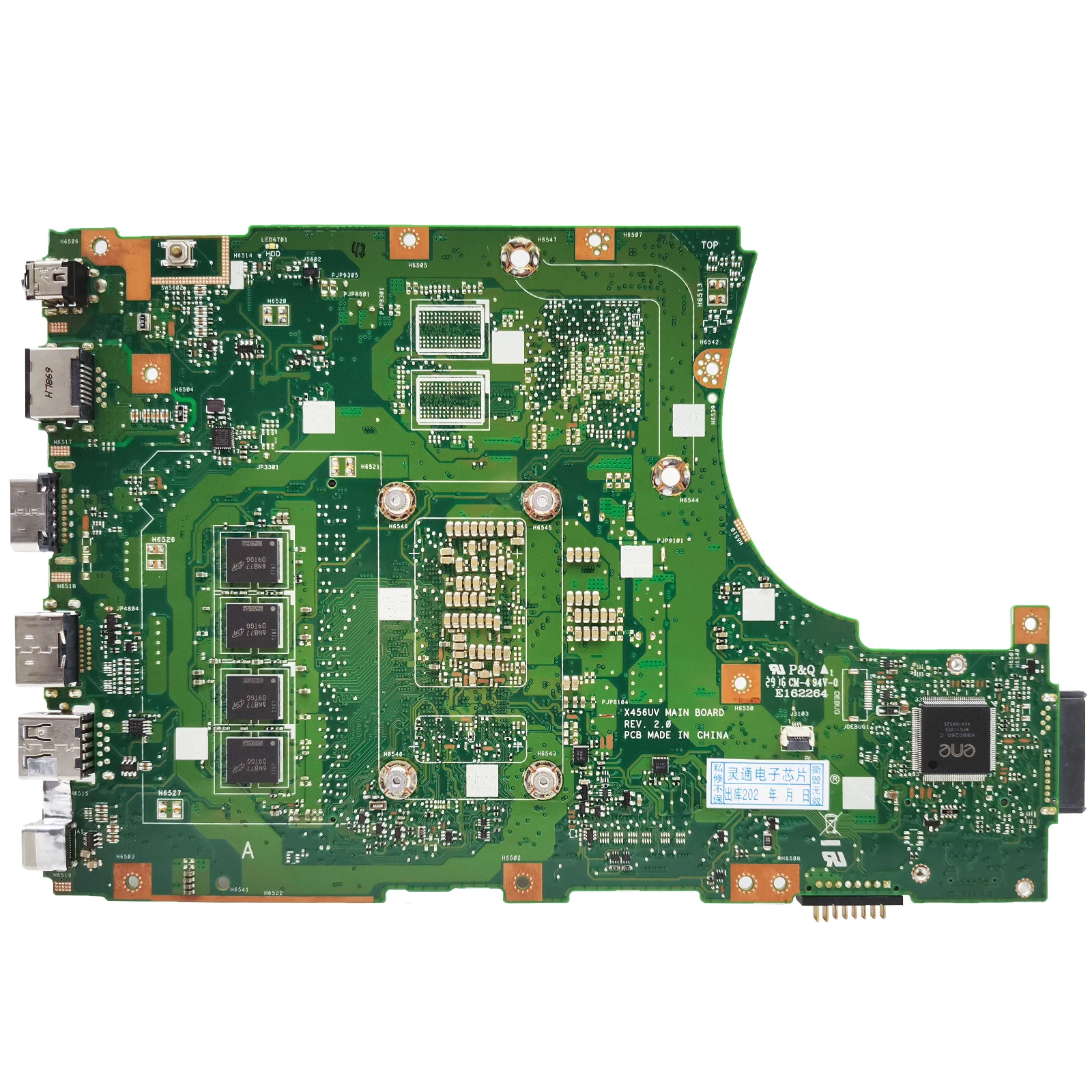 Imagem -03 - Placa-mãe do Portátil do Caderno Processador Central i3 i5 i7 X456uvk X456uj A456u F456u X456uqk gb Ram